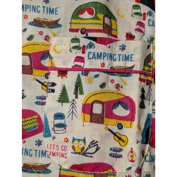 Mahogany NWT 100% Cotton 'Happy Camper' Pajamas Set Womens' Sz Medium - Picture 9 of 16